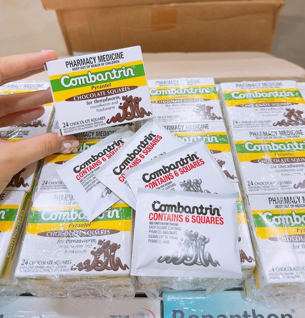 Combantrin (Chocolate Squares) 24 Pyrantel