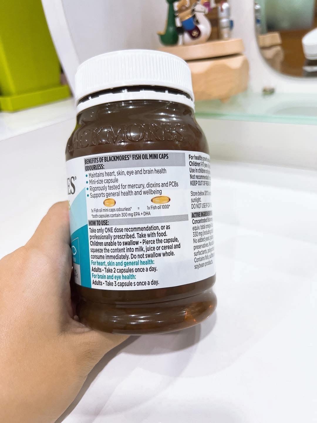 Blackmores Fish Oil Mini Caps 400 Capsules - Image 4